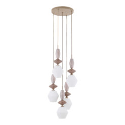 ZEN SABIA FUSO WHITE LAMPA WISZĄCA 5XE14 KOŁO