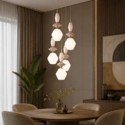 ZEN SABIA FUSO WHITE LAMPA WISZĄCA 5XE14 KOŁO
