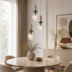 ZEN NEW BROWN FUSO COGNAC LAMPA WISZĄCA 3XE14 KOŁO