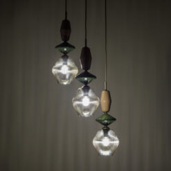 ZEN NEW BROWN FUSO COGNAC LAMPA WISZĄCA 3XE14 KOŁO