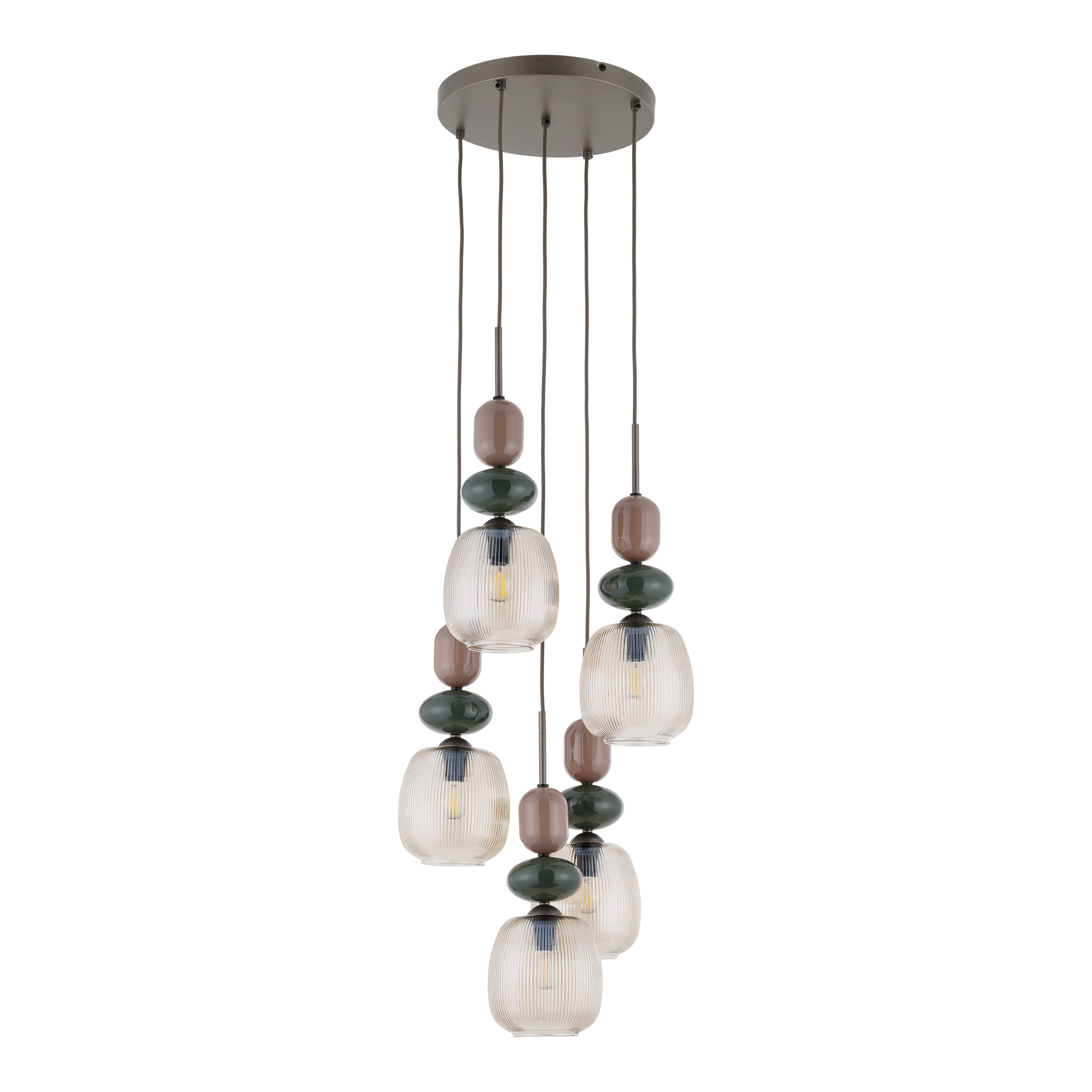 ZEN NEW BROWN BOTTI COGNAC LAMPA WISZĄCA 5XE14 KOŁO ZEN NEW BROWN BOTTI COGNAC LAMPA WISZĄCA 5XE14 KOŁO