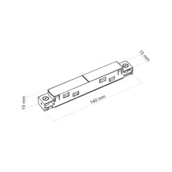MAGNETIC EASY ŁĄCZNIK PROSTY BLACK