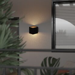 CUBE BLACK KINKIET LED IP54