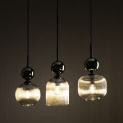 SOPHIA GREEN COGNAC LAMPA WISZĄCA 3XE14