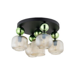 SOPHIA GREEN COGNAC LAMPA SUFITOWA 5XE14