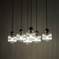 BALLO ORZECH LAMPA WISZĄCA 6XE14