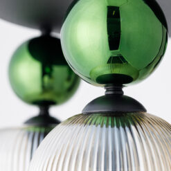SOPHIA GREEN COGNAC LAMPA SUFITOWA 3XE14