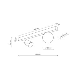 VOX SABIA LAMPA SUFITOWA 2 1XGU10/1XG9