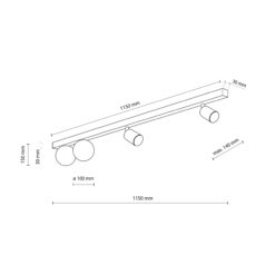 VOX SABIA LAMPA SUFITOWA 4 2XGU10/2XG9