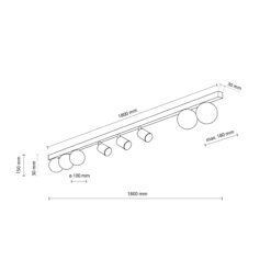 VOX SABIA LAMPA SUFITOWA 8 3XGU10/5XG9