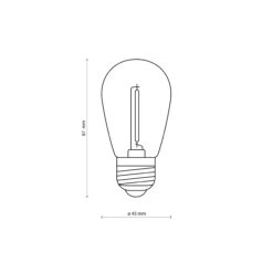 ŻARÓWKA LED E27 1W 3000 K