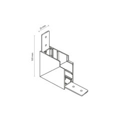 MAGNETIC EASY ŁĄCZNIK BLACK  PODTYNKOWY NATYNKOWY DO SZYNY